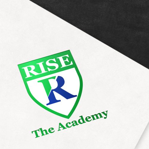 Coat of arms designed for the Rise Lacrosse school from Canada