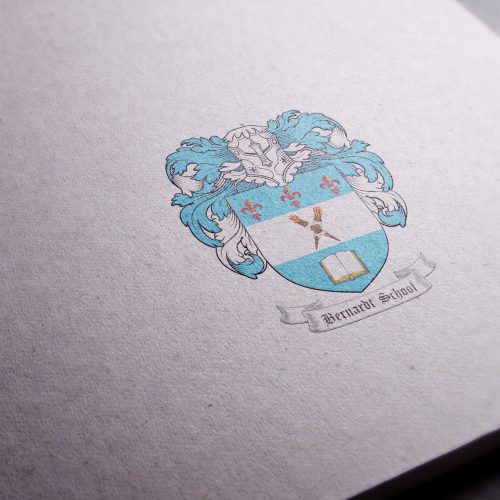 Coat of arms designed for the Bernardt School from Germany