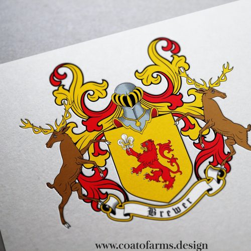 Coat of arms I designed for a Brewer family USA
