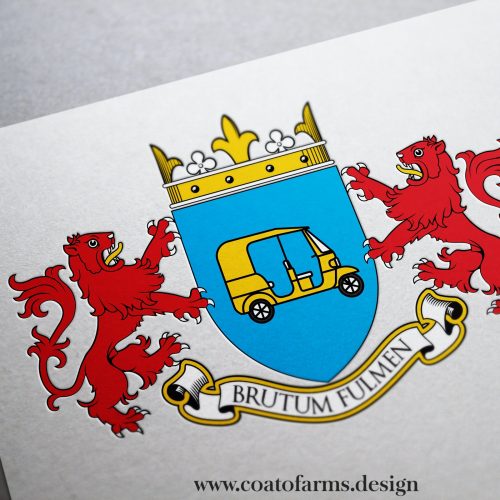 Coat of arms I designed for a group of friends from Luxembourg "The Tuktators" TukTuk Rickshaw Challenge participants