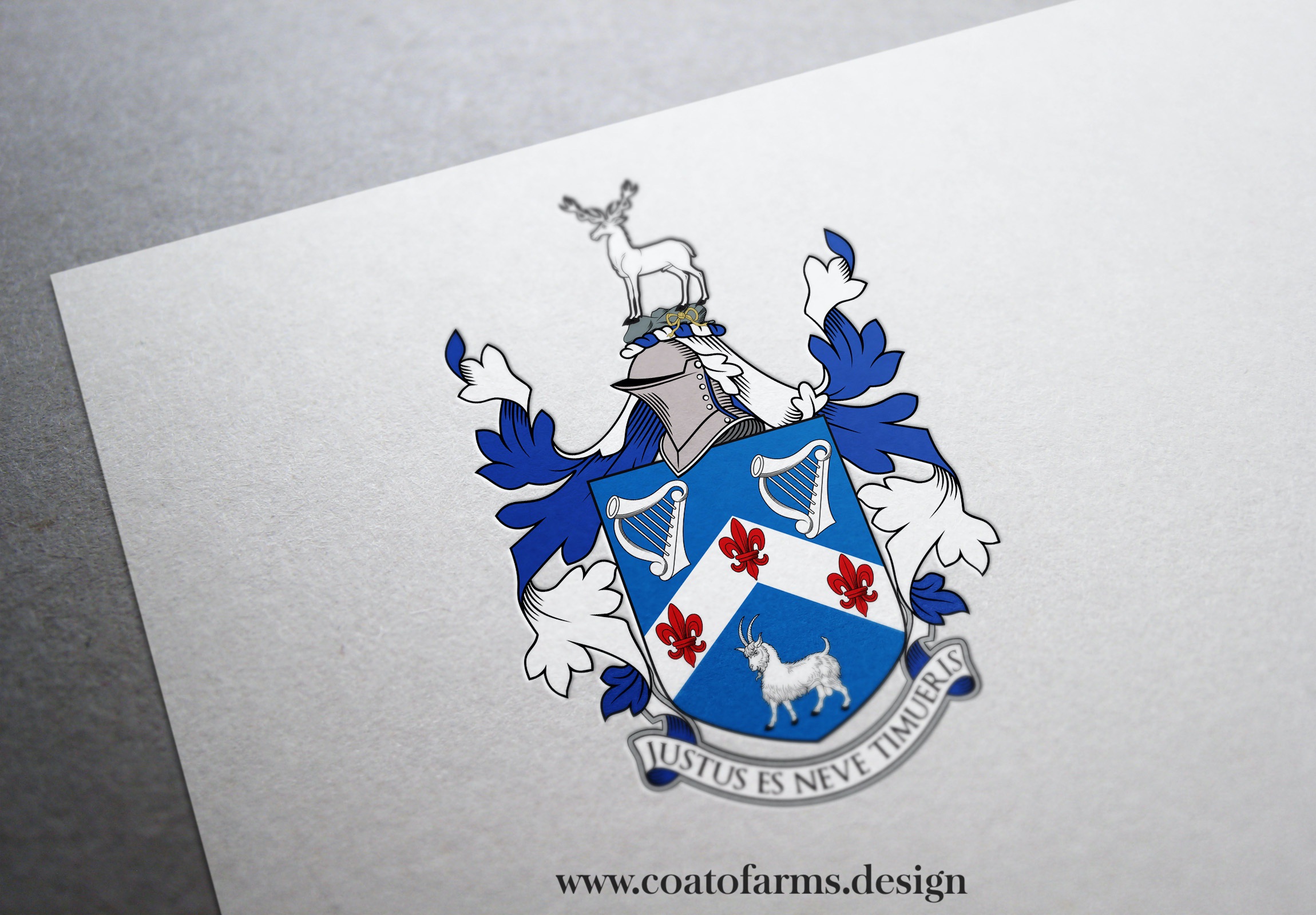 Coat of arms I redesigned for a British family according to the existing painted relief (with some changes)