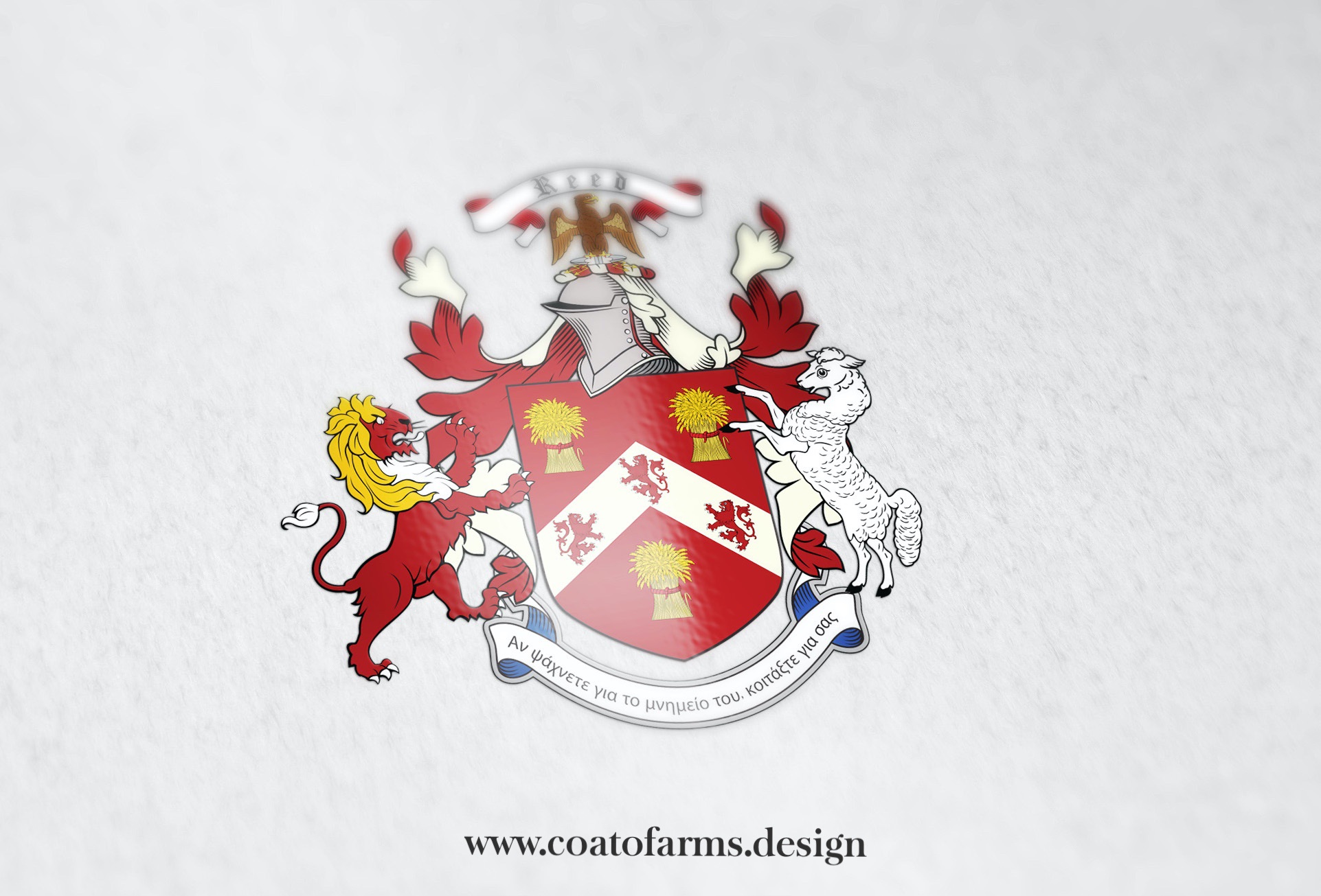 Coat of arms (family crest) I designed for a Reed family from Canada