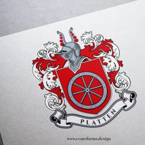 Family crest I designed for a Platten family from the UK SMALL